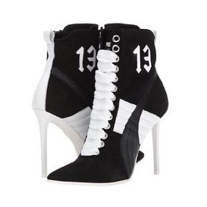 PUMA X FENTY SUEDE POINTED-TOE SNEAKER HEELS